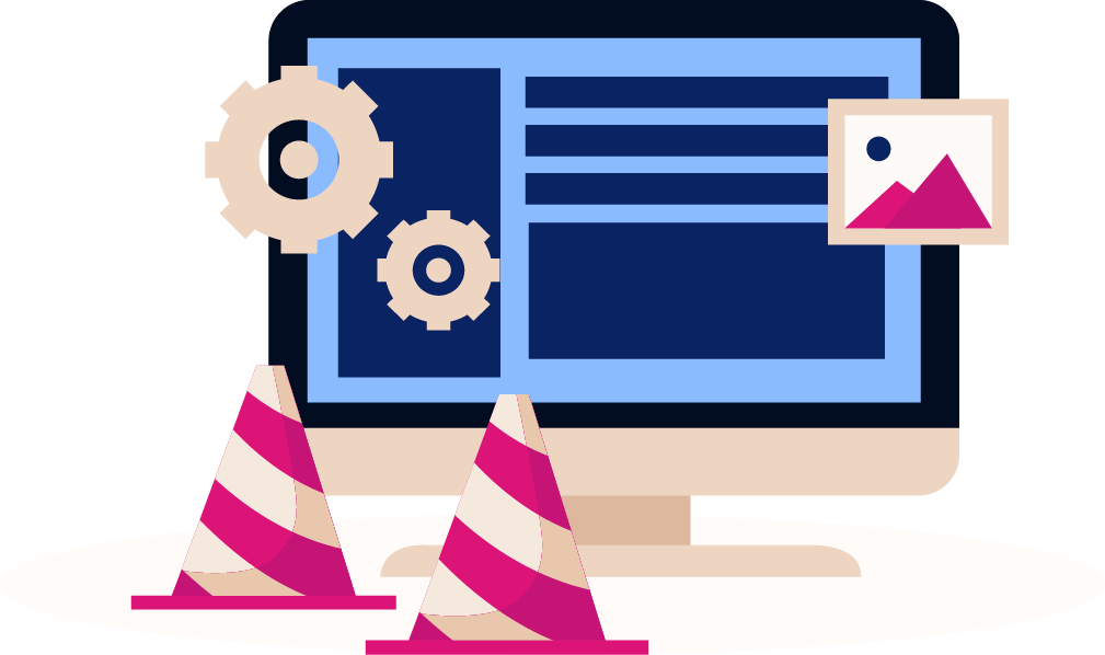 partie du site en construction